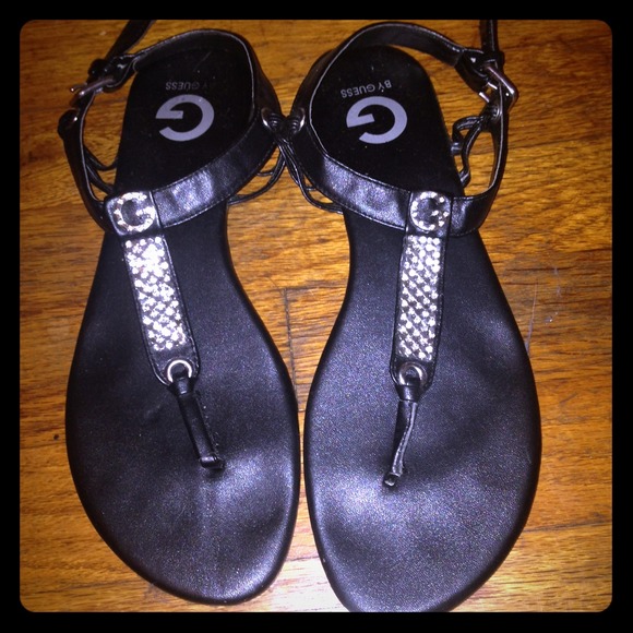 Black Guess Sandals