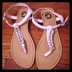 White Guess Sandals