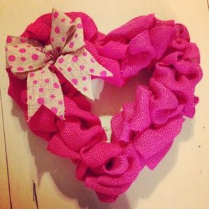 Handmade wreath heart shaped