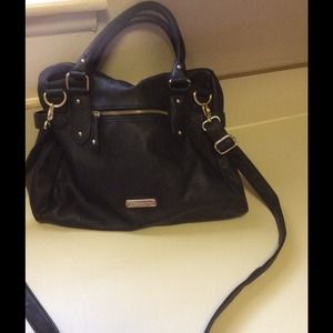 Large Steve Madden Black and Gold Handbag
