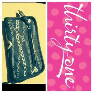 Thirty. One wallet. Navy & white nautical theme.