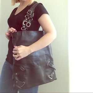 HOBO Genuine Leather Black Tote Purse
