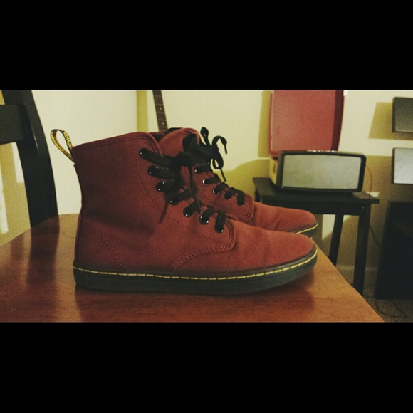 Maroon Dr Martens.