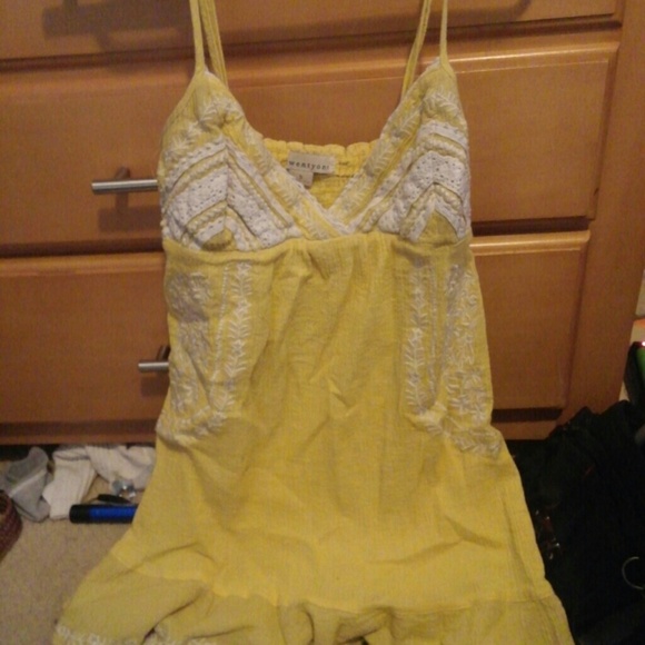 Soft yellow summer tank top