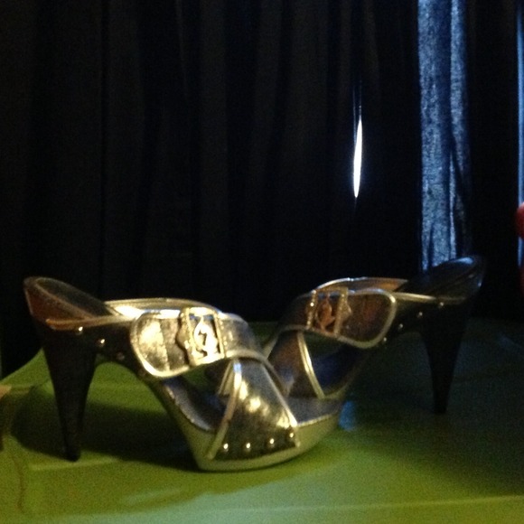 Baby phat black and silver heels - Picture 1 of 1