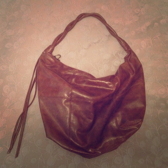 Brown oversized hobo purse