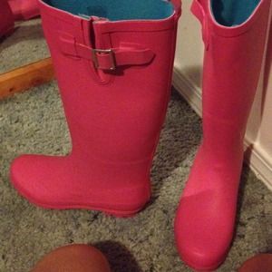 Rain boots• women's• new• pink •thick