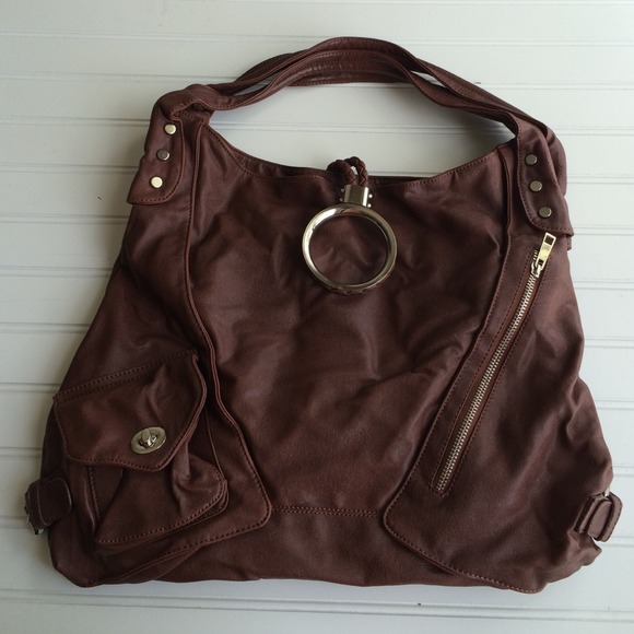 Large Brown Leather Boutique Bag