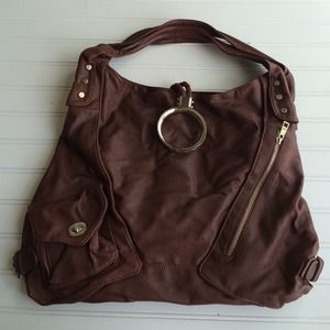 Large Brown Leather Boutique Bag