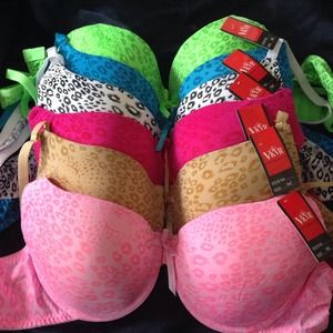 HOLD Cheetah print bra bundle 36C