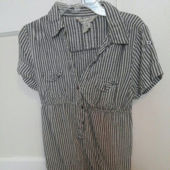 Striped button down shirt