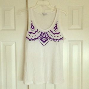 Embroidered tank top
