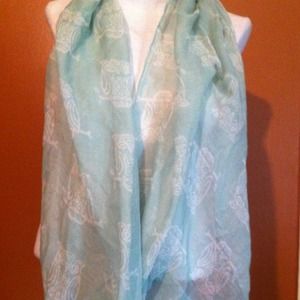 Cute owl print scarf