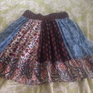 Boho-chic above the knee length skirt