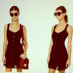 Nasty gal black Lacie tank dress small