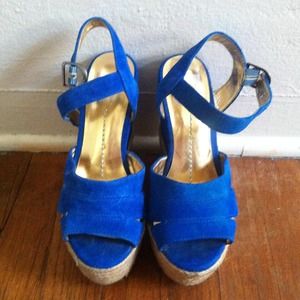 Royal blue wedges!