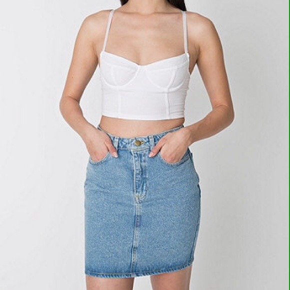 High Waist Denim Mini Skirt