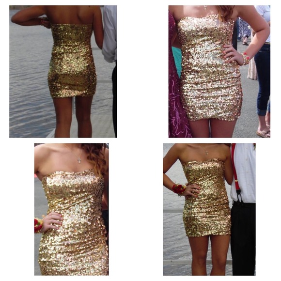 Gold dress! Size small