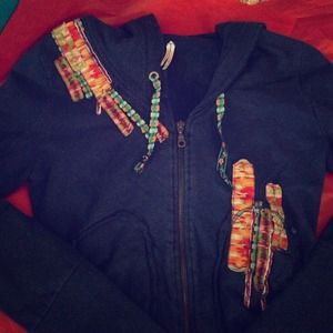 Free People Dark Blue Hoodie