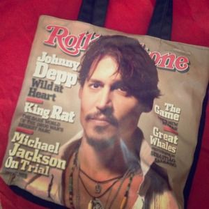 Rolling Stone Tote Bag w/ Johnny Depp