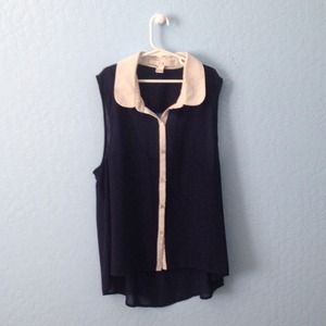 Navy Forever21 blouse
