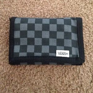 Black and Grey Checkered Vans Wallet