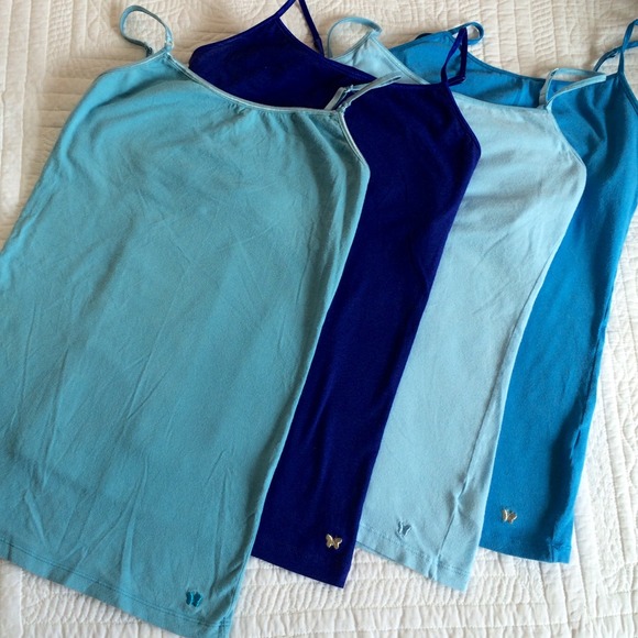 4 blue Cami shirts