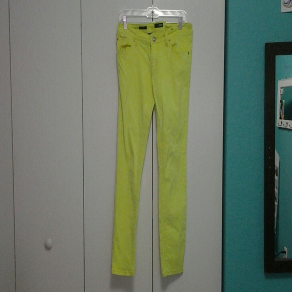 Bright yellow jeans