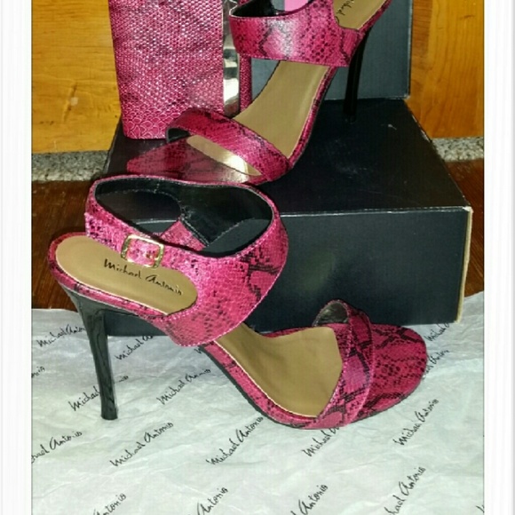 Michael Antonio heel and clutch to match