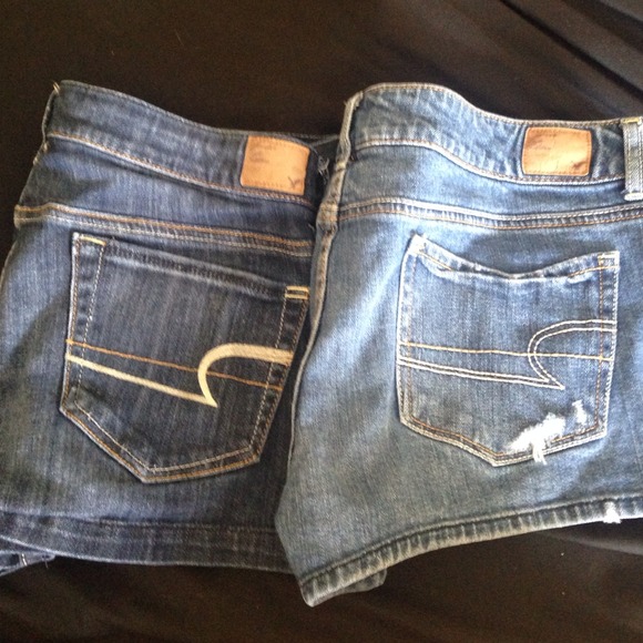 2 pairs of AE jean shorts