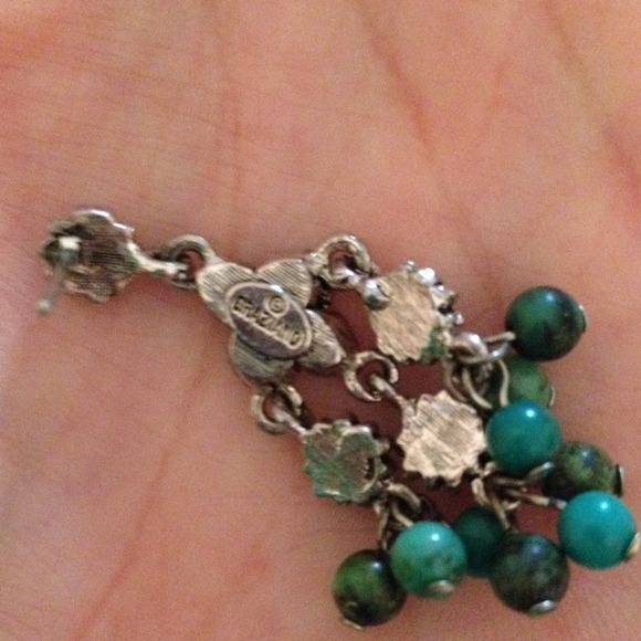 R J Graziano Silver tone and Turquoise Earrings - Picture 4 of 4