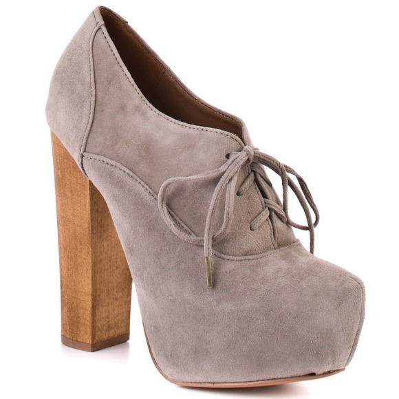 Aldo Taupe Lace up booties