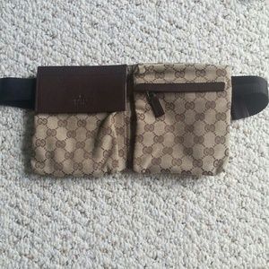 Authentic Gucci Monogram Bag Brown