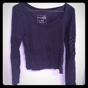 Free People We The Free crochet black thermal