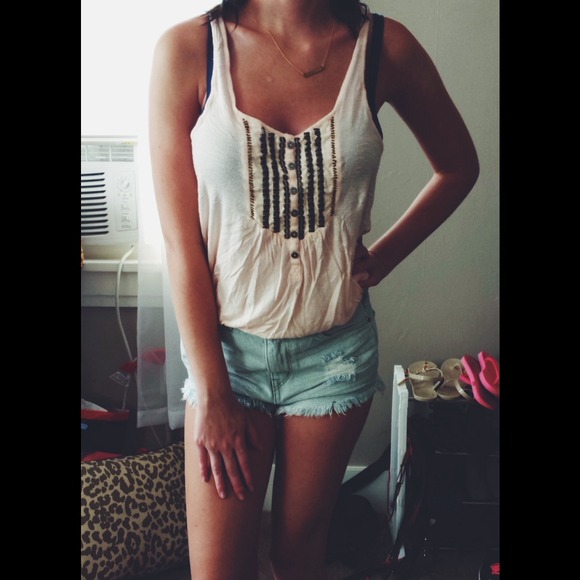 Roxy Pale pink studded tank