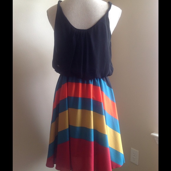 Multi color striped dress - Picture 2 of 4