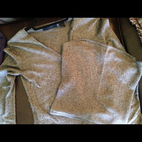 Express Cashmere / silk cardigan and tube top.