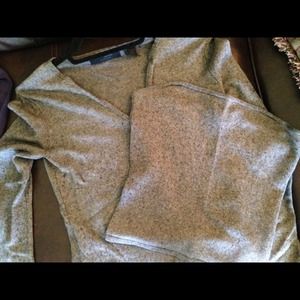 Express Cashmere / silk cardigan and tube top.