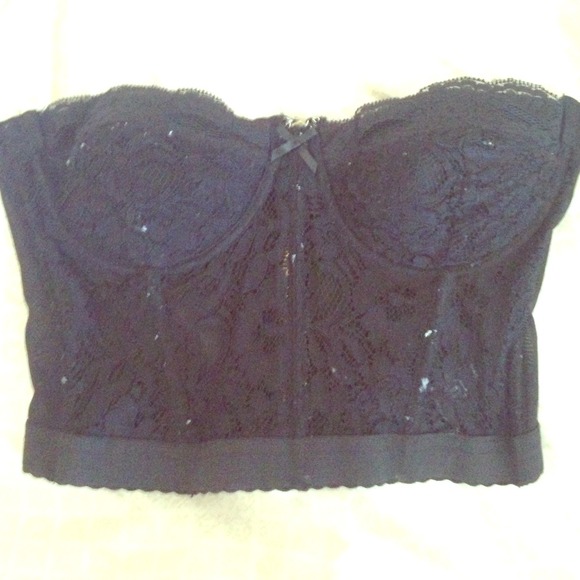 Black Bustier Crop Top
