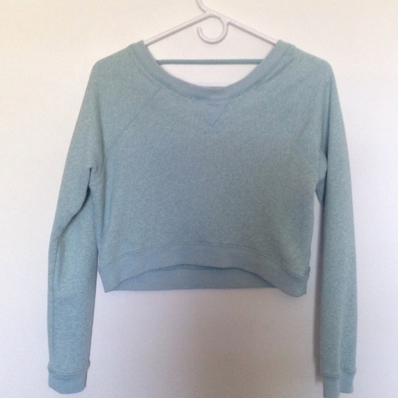 Mint Crop pullover hoodie