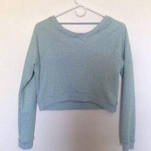 Mint Crop pullover hoodie