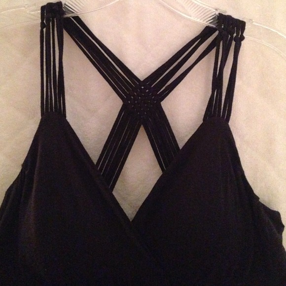 SOLD in bundle: Black maxi with strap detailing - Picture 3 of 4