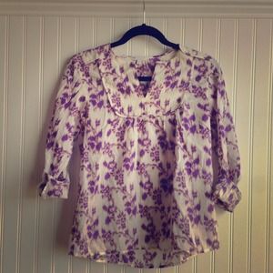 Purple Pattern Summer Blouse