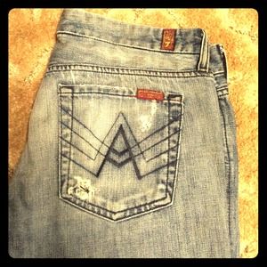 Men's 7 for all mankind "A pocket" light wash jean