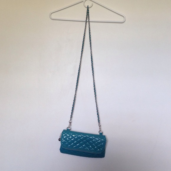 Blue small quilted purse