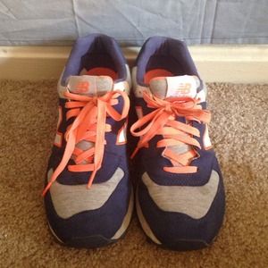 New Balance 574 sneakers.