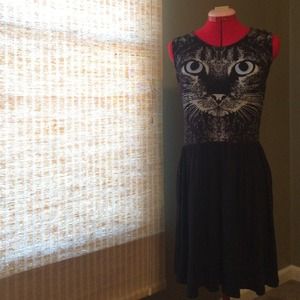 Black cat dress