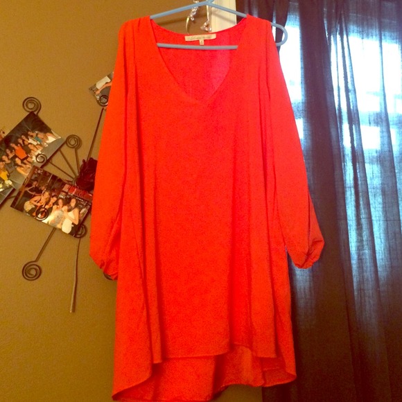 Lovers and friends gracie dress in tangerine