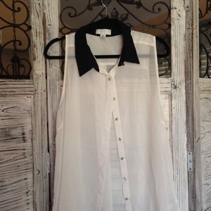 Sheer sleeveless top