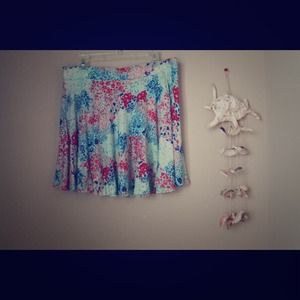 Floral flared skirt